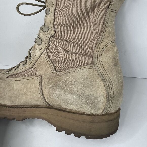 Wellco USGI Hot Weather Desert Combat Boots Tan Suede Vibram USA Mens Size 10 R main image 6